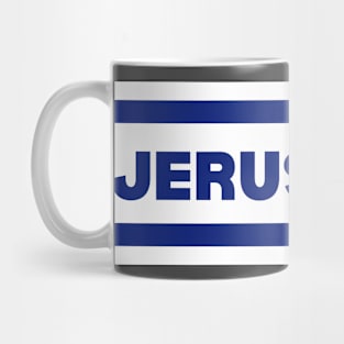 Jerusalem City in Israel Flag Colors Mug